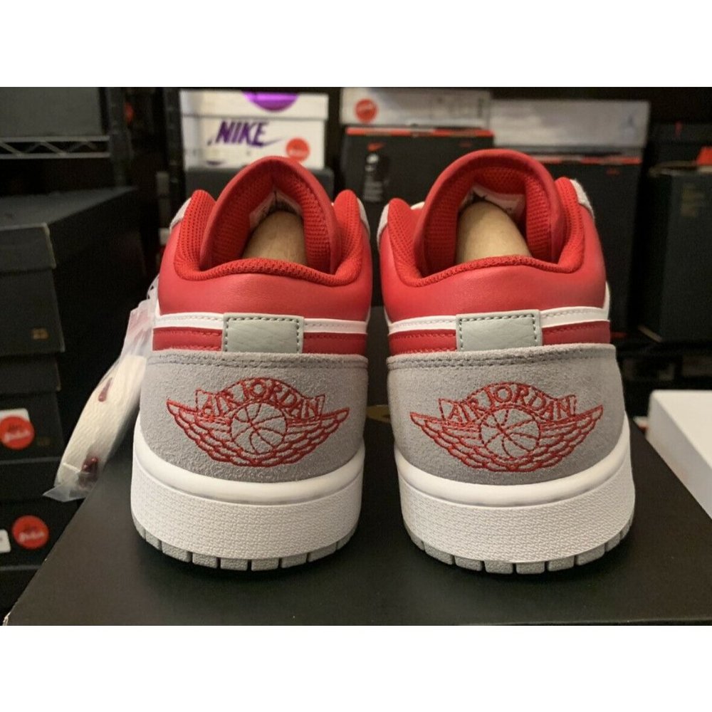Nike Air Jordan 1 Low Light Smoke Grey Gym Red Retro Shoes DC6991-016 All Sizes - Picture 4 of 5